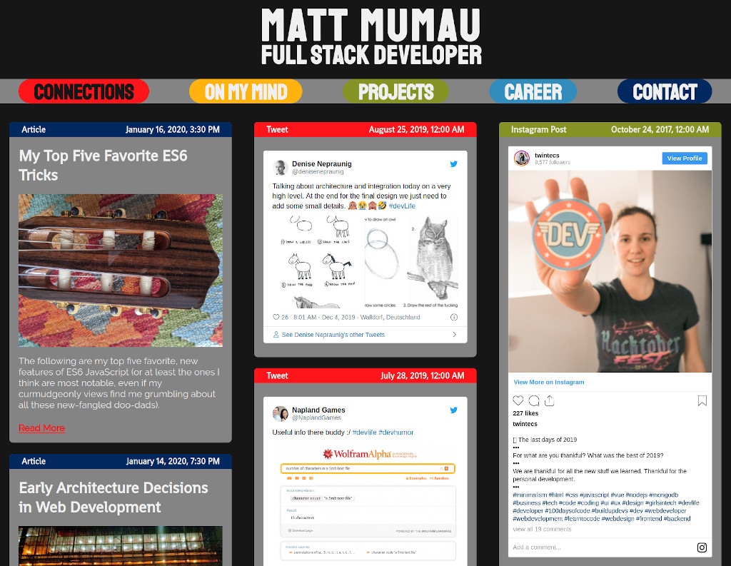 Matt Mumau | Full Stack Developer